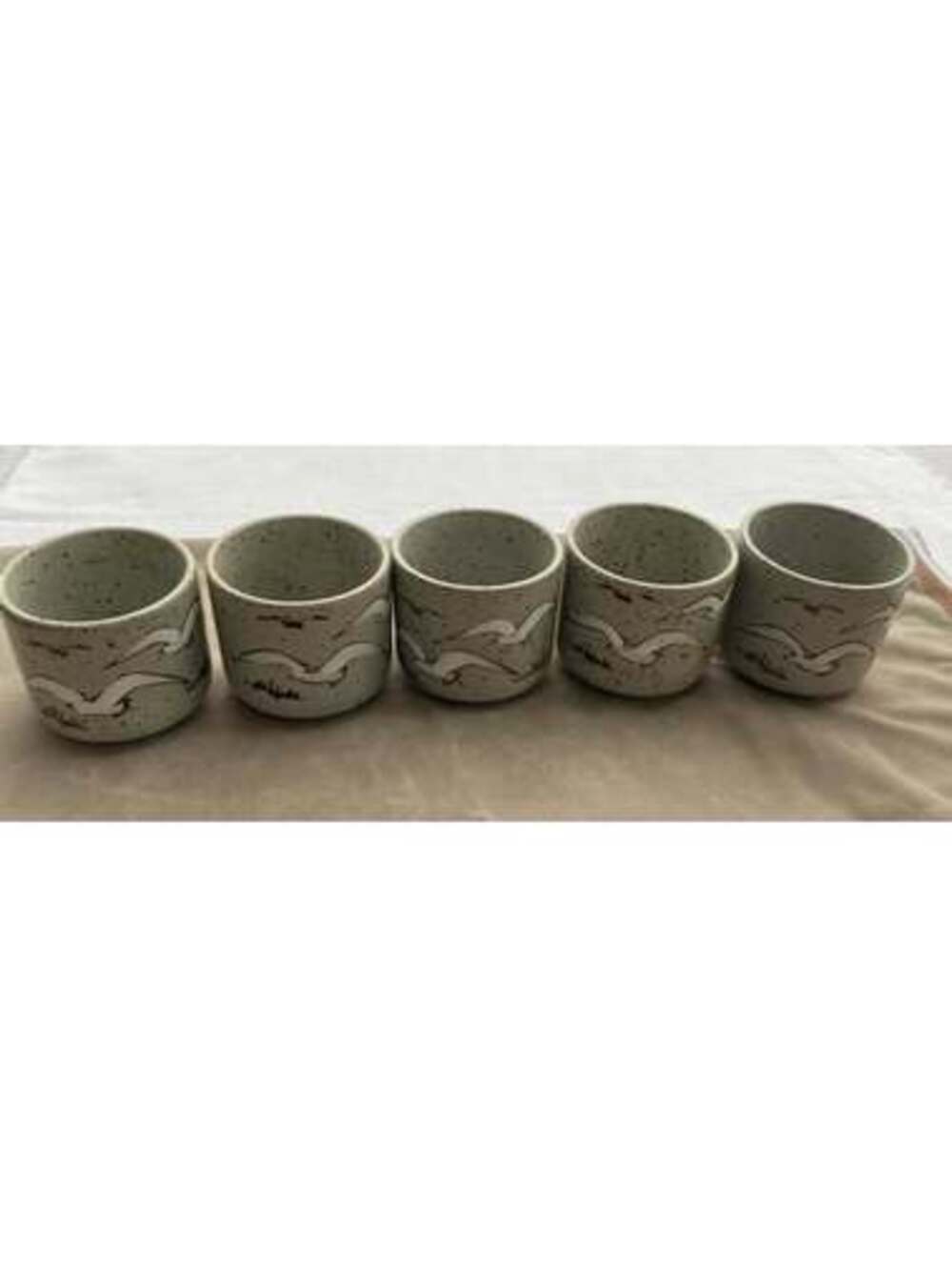 Vintage Otagiri Seagull Ceramic Cups - Set of 5